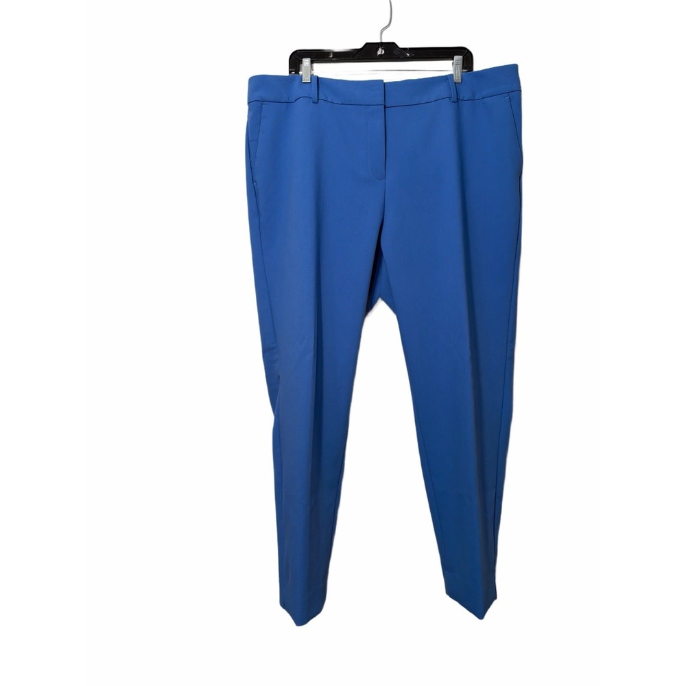 Talbots Hampshire Ankle Pants 18W Blue Career Wear NWOT - Picture 2 of 10